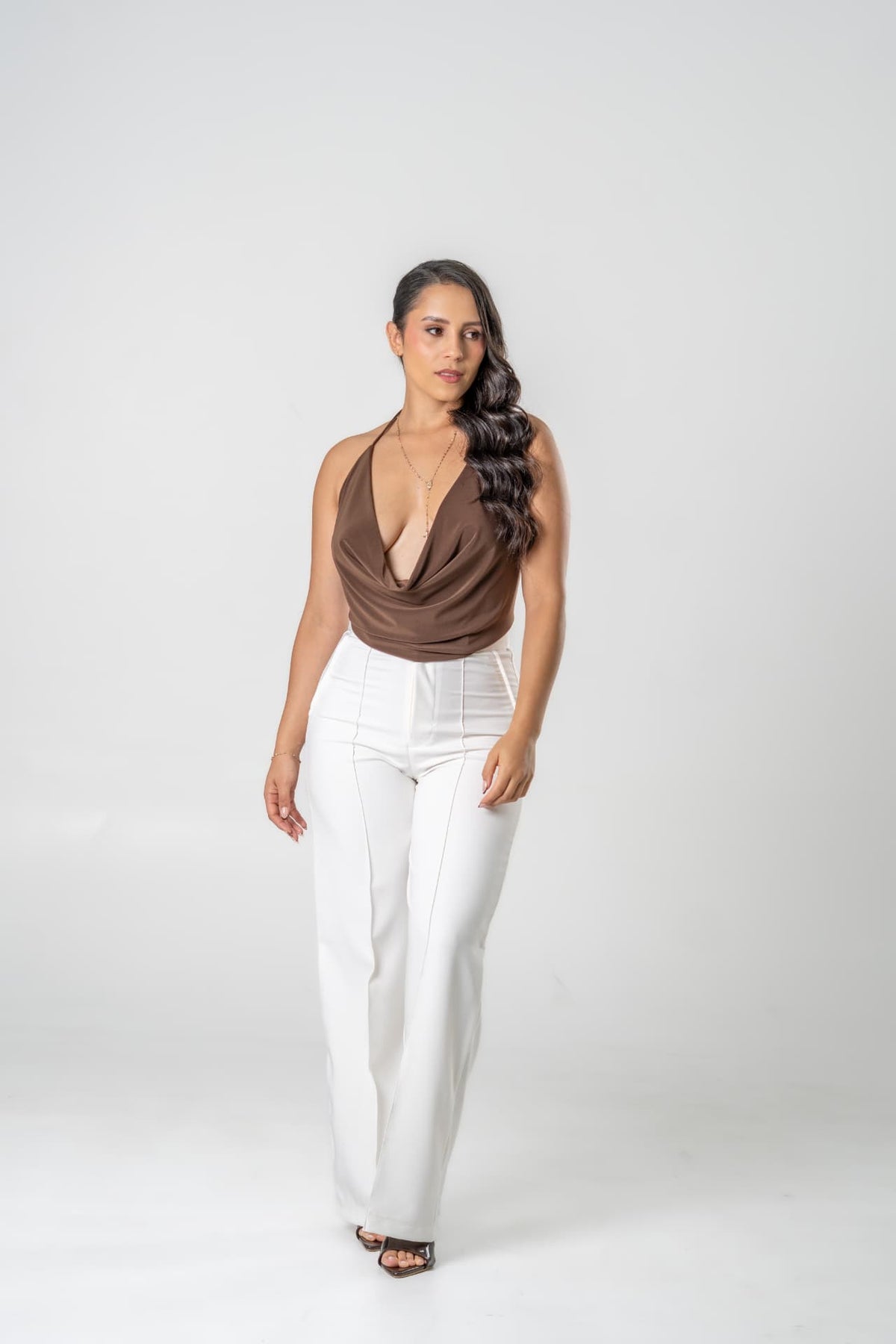 Blusa mariposa café
