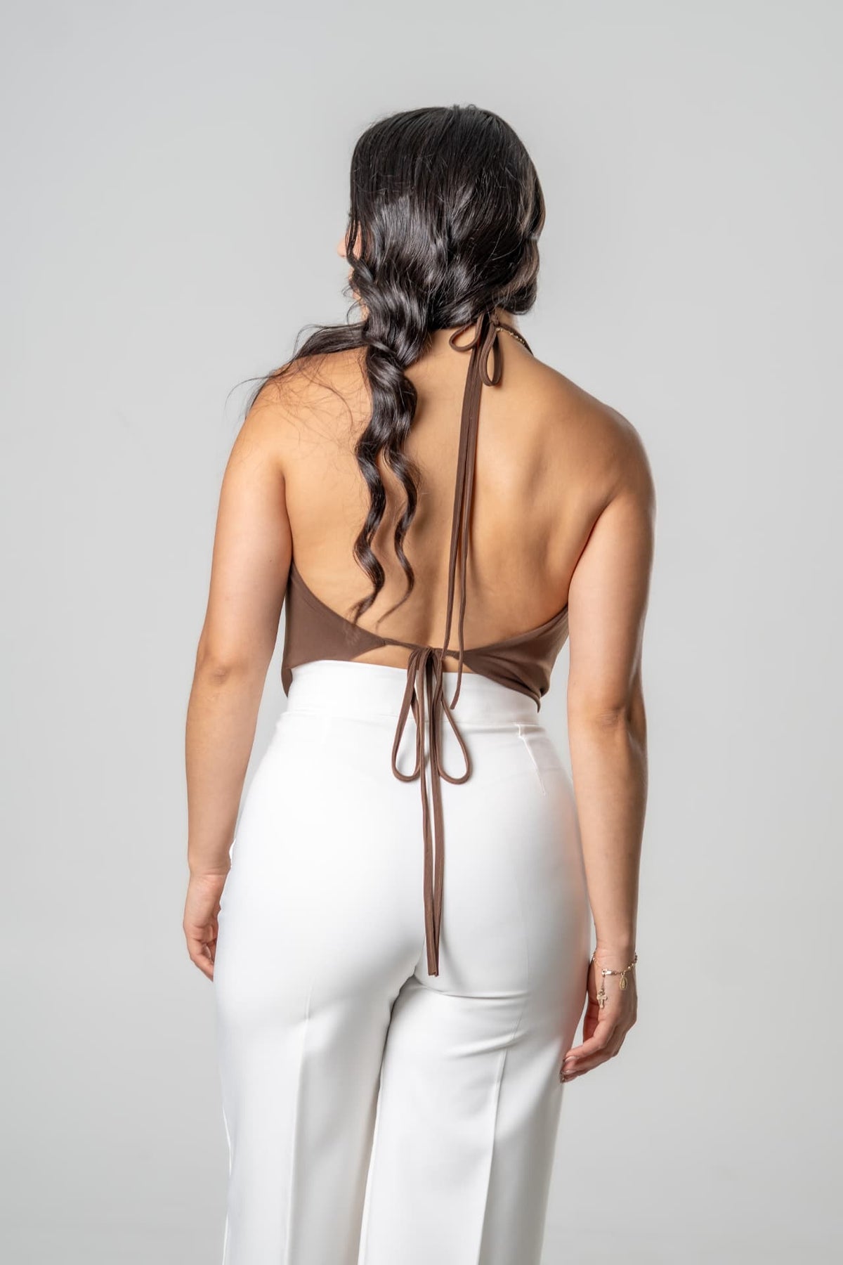 Blusa mariposa café